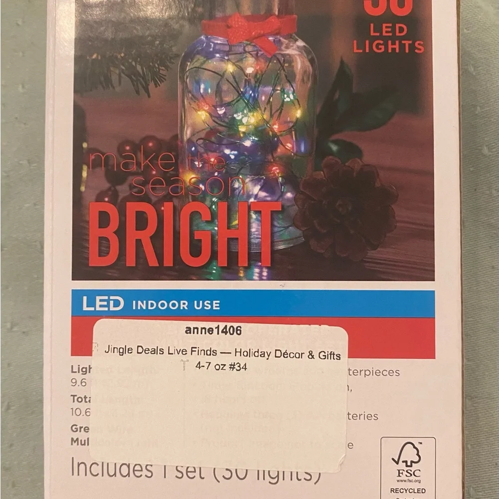 Multicolor LED Battery Operated String Lights - 30 Lights